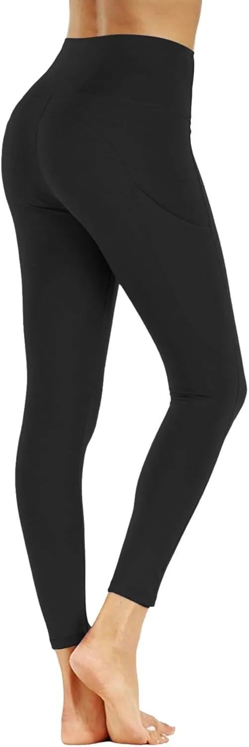 High-Waisted Waist Trainer Ankle-Hugging Pocket Yoga Pants for Women Shapewear Workout Pants with Built-in