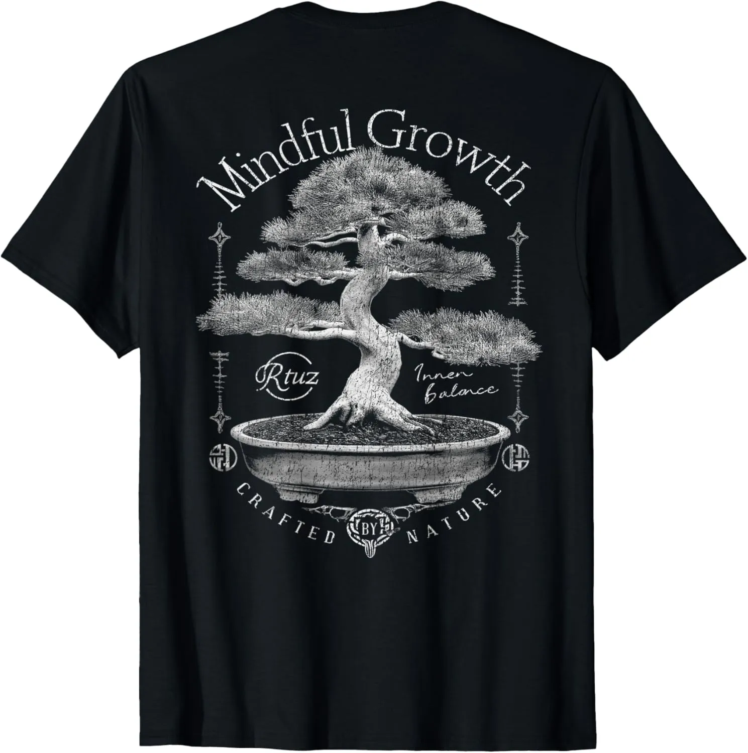 Hip Hop Urban Vintage Edgy Y2K Back Print Streetwear Bonsai T-Shirt