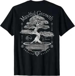 Hip Hop Urban Vintage Edgy Y2K Back Print Streetwear Bonsai T-Shirt