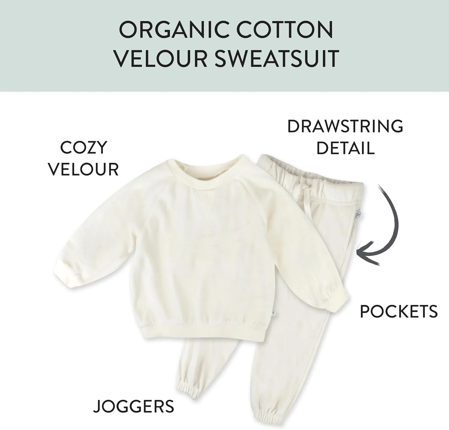 HONESTBABY Velour Pullover Hoodie and Zip Front Sweatshirt and Jogger Sweatpants Set