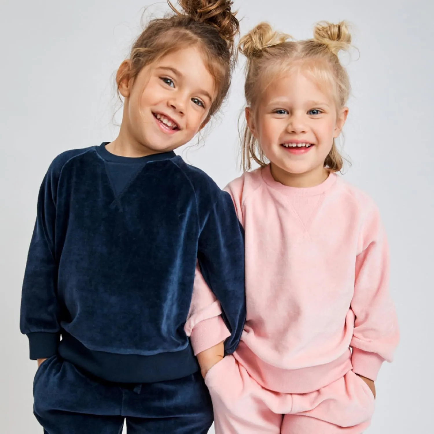 HONESTBABY Velour Pullover Hoodie and Zip Front Sweatshirt and Jogger Sweatpants Set