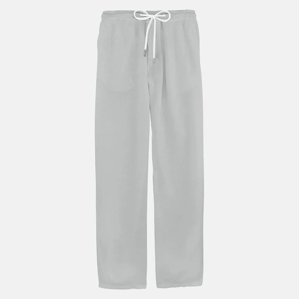 HUANLE Cotton Style Simple Linen Men's and Fashionable Trousers Summer and Men's Pants