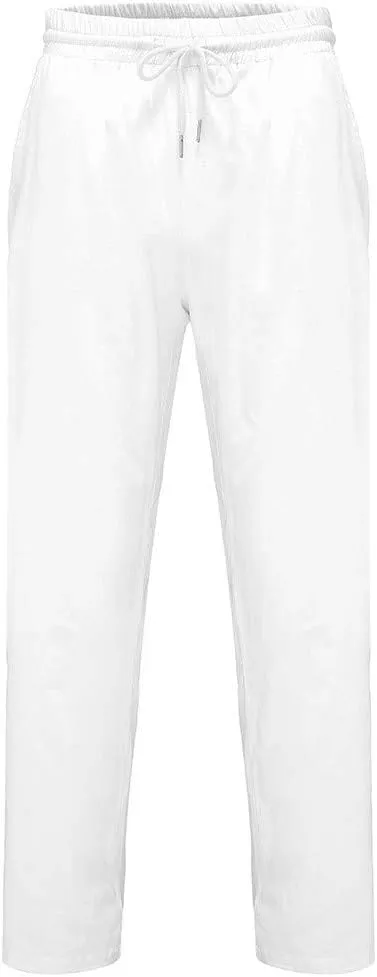 HUANLE Cotton Style Simple Linen Men's and Fashionable Trousers Summer and Men's Pants