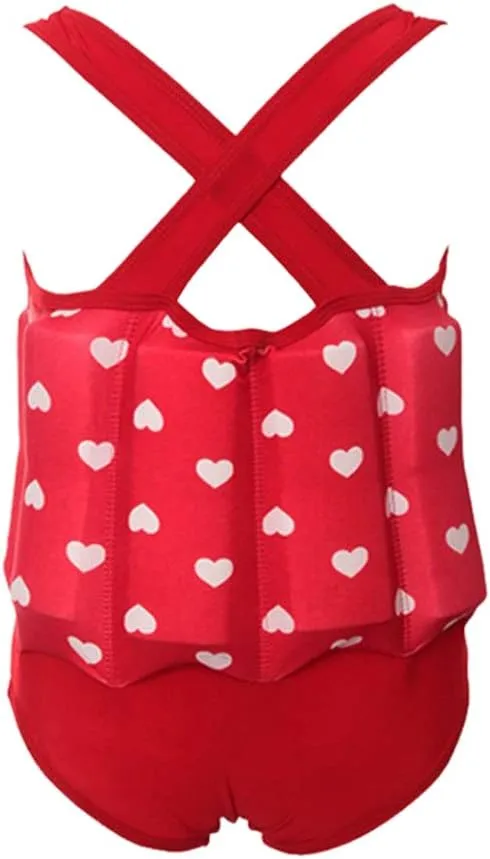 IWEMEK Girl Boy One Piece Floatation Swimsuit Swimwear with Adjustable Buoyancy Kid Float Bathing Suit Life Jacket Swim Vest