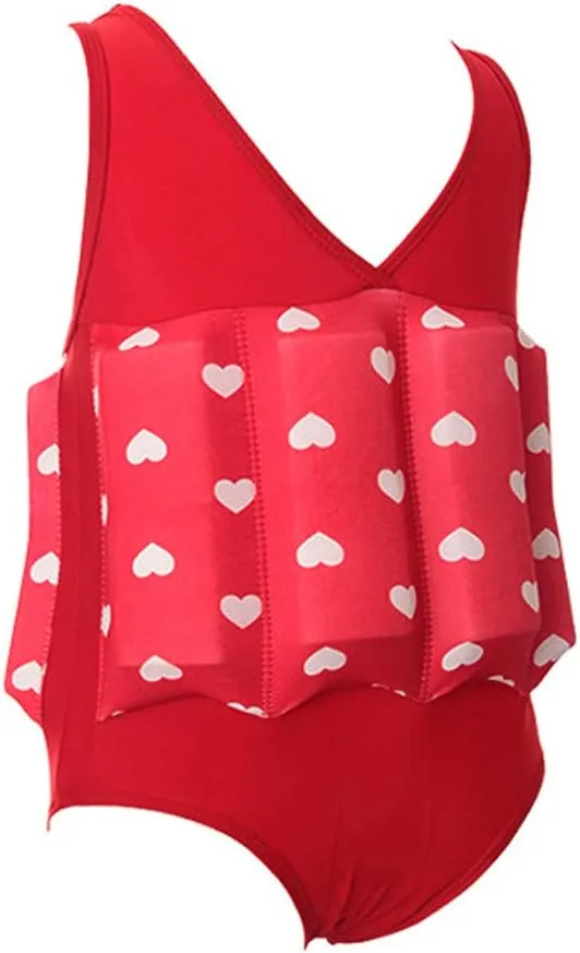 IWEMEK Girl Boy One Piece Floatation Swimsuit Swimwear with Adjustable Buoyancy Kid Float Bathing Suit Life Jacket Swim Vest