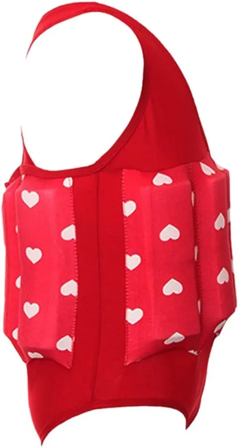 IWEMEK Girl Boy One Piece Floatation Swimsuit Swimwear with Adjustable Buoyancy Kid Float Bathing Suit Life Jacket Swim Vest