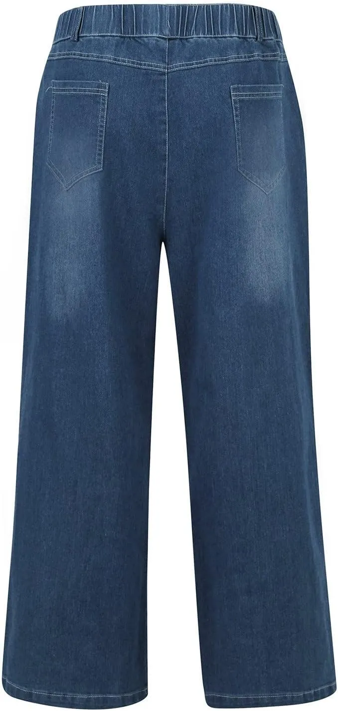 Jeans for Women 2025 Summer Trendy Boyfriend High Waisted Cargo Sweatpants Vintage Stretchy Pull On Denim Pants