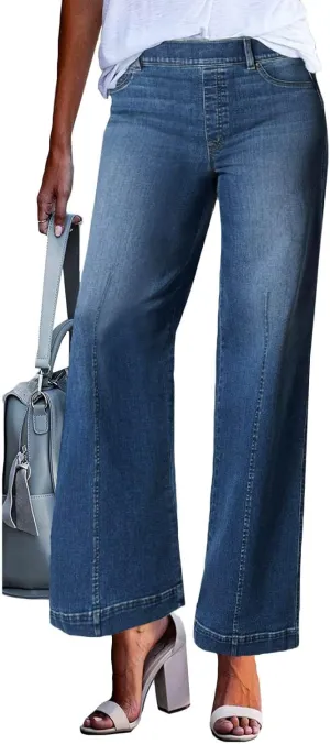 Jeans for Women 2025 Summer Trendy Boyfriend High Waisted Cargo Sweatpants Vintage Stretchy Pull On Denim Pants