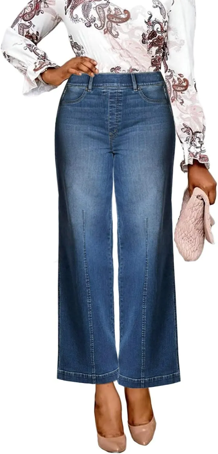Jeans for Women 2025 Summer Trendy Boyfriend High Waisted Cargo Sweatpants Vintage Stretchy Pull On Denim Pants