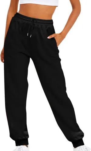 Jogger Sweatpants for Women Fleece Lined Track Pants Warm Winter Pants Baggy Casual Pants High Waisted Lounge Pants