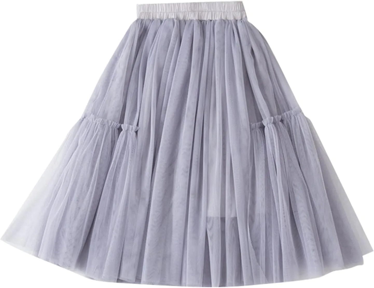 Kids Girls Chain Dresses Little Child Girls Long Skirt Girls Tiered Ruffle Maxi Skirts Girls Soft Fluffy Skirt