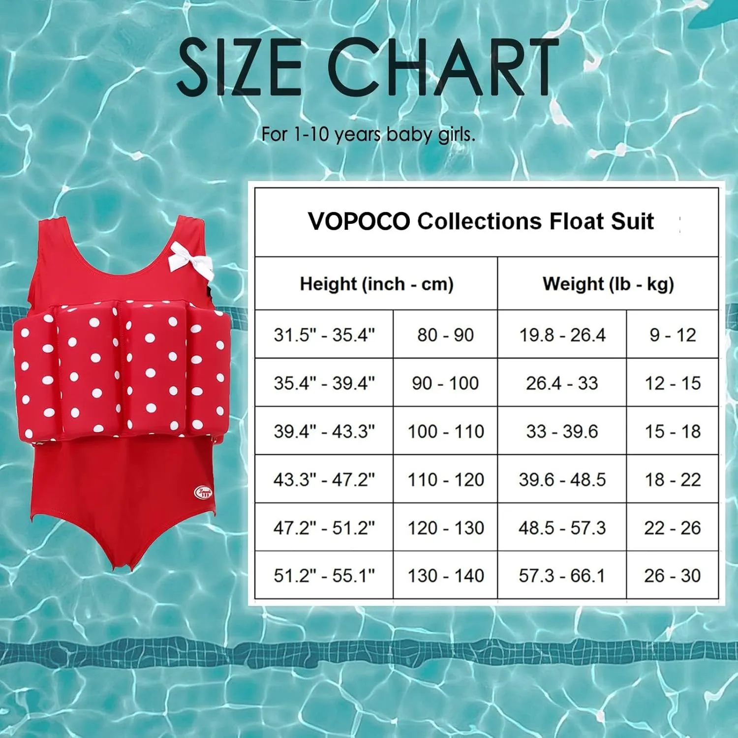 Kids Girls Float Suit with Adjustable Buoyancy Bars Baby Swim Vest for 1-10 Years One-Piece Toddler Swimsuits Quick Dry Girls Bathing Suit with Arm Floaties Floatation Suit Swimwear for Sea Beach Pool