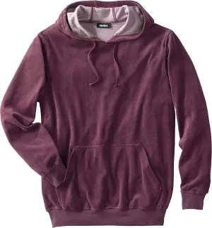 KingSize Men's Big & Tall Tall Velour Long-Sleeve Pullover Hoodie