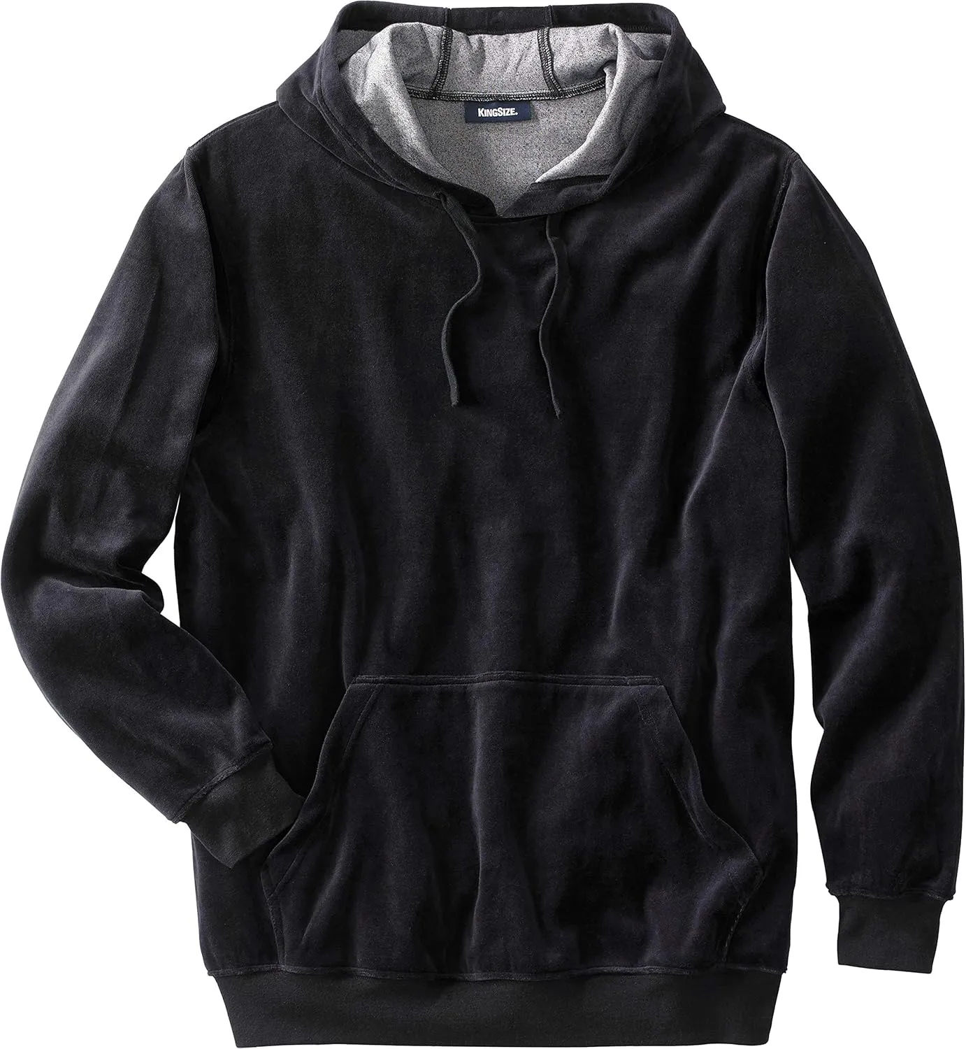 KingSize Men's Big & Tall Tall Velour Long-Sleeve Pullover Hoodie