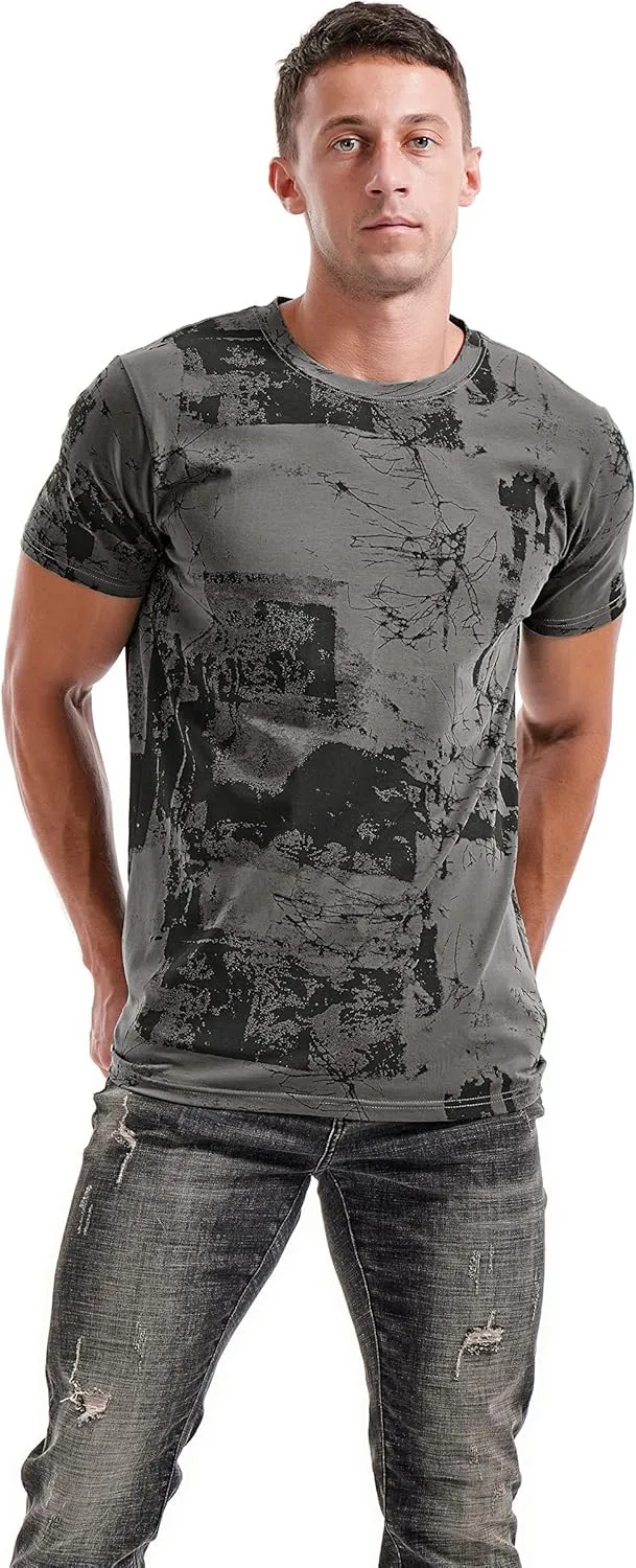 KLIEGOU Mens Hipster Hiphop Tees - Fashion Print T-Shirts