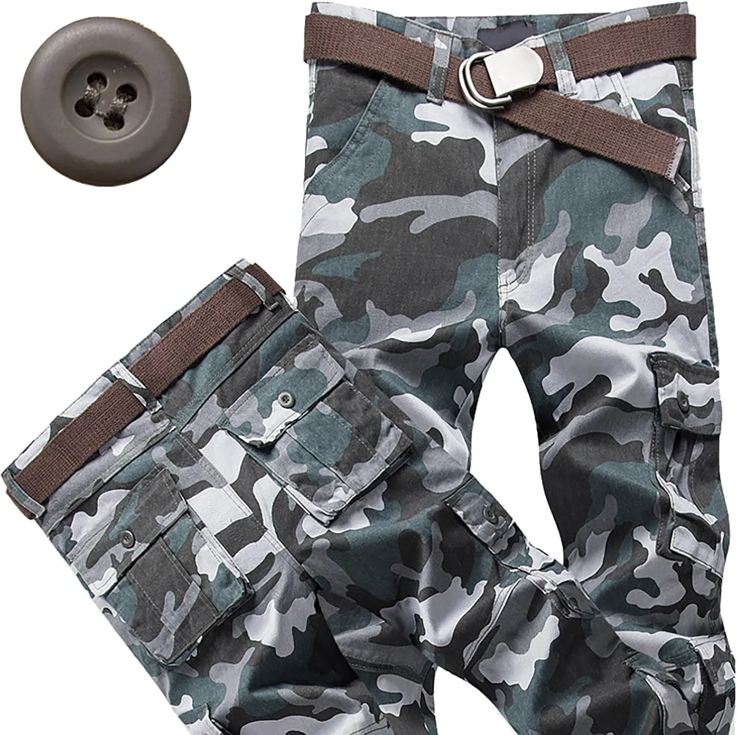 Knit Casual Pants for Men Men's Solid Color and Windproof and Rainproof Pants Winter Warm Training Active Track