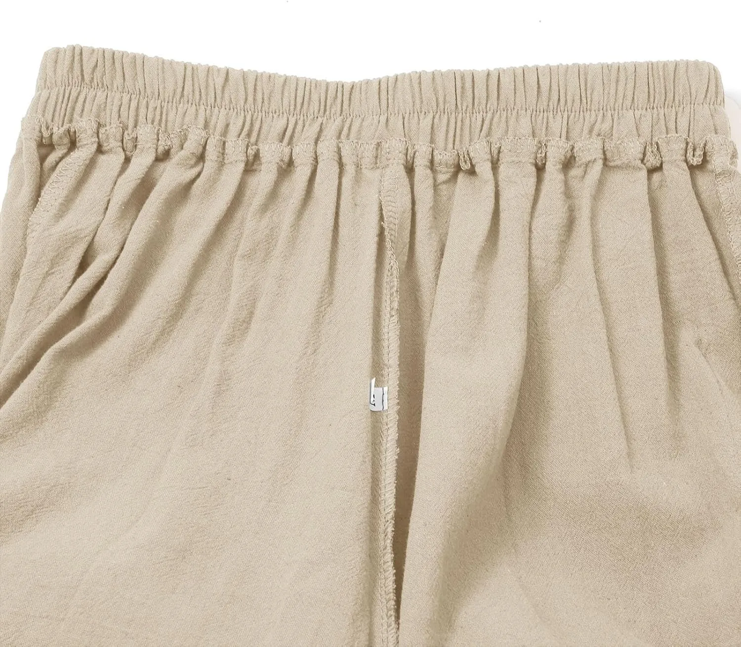 Linen Pants Women Summer High Waisted Straight Wide Leg Trousers Cotton Loose Fit Trendy Casual Pants with Pockets
