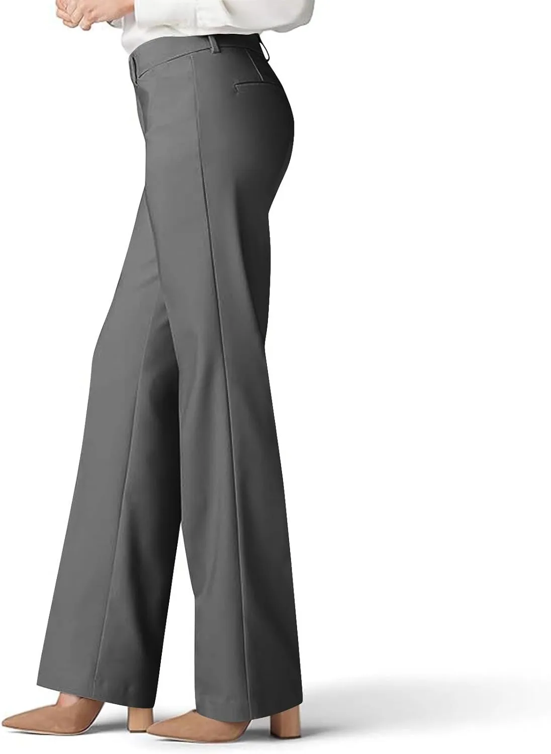 Lmdudan 2025 Dress Pants Women Work Business Pants Tummy Control Office Straight Leg Trousers High Waisted Ladies Slacks