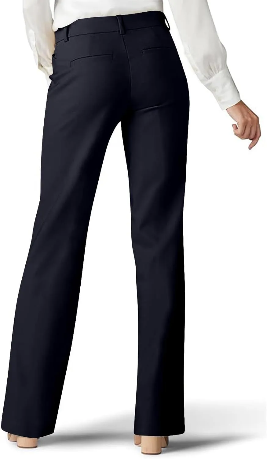 Lmdudan 2025 Dress Pants Women Work Business Pants Tummy Control Office Straight Leg Trousers High Waisted Ladies Slacks