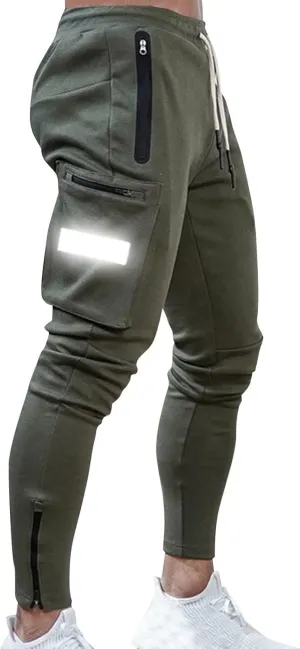 Male Versatile All Season Cargo Pants Multi Pocket Zip Button Hem Solid Color Outdoor Trousers Casual Pants Men