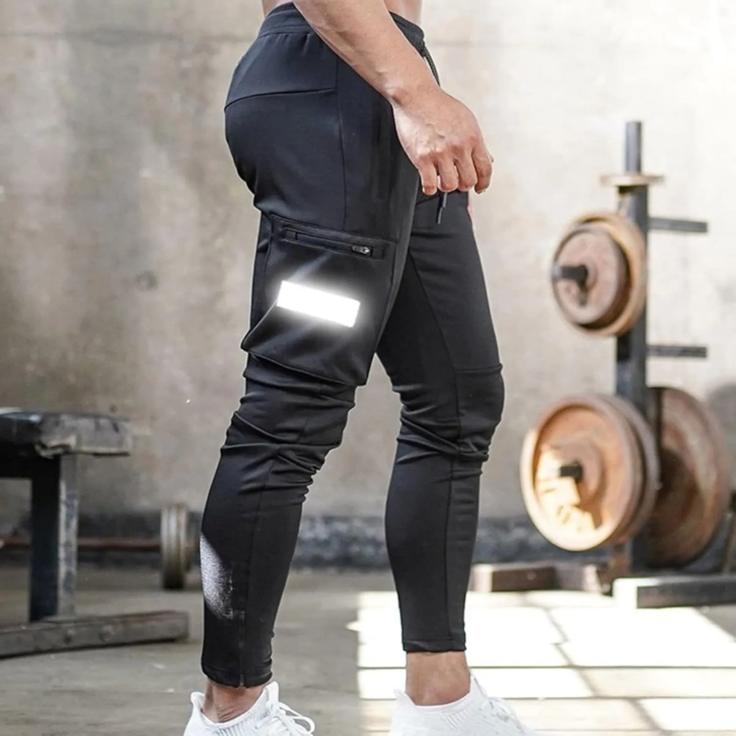 Male Versatile All Season Cargo Pants Multi Pocket Zip Button Hem Solid Color Outdoor Trousers Casual Pants Men