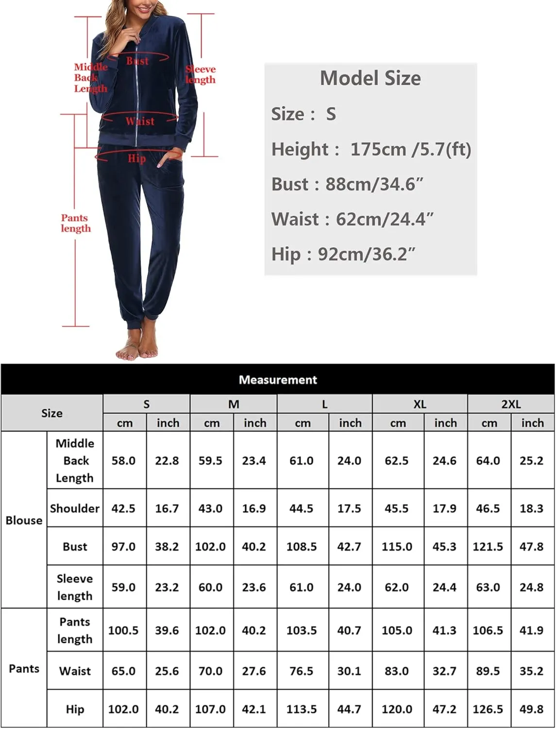 Marvmys Women's Velour Tracksuit Full Zip Up Sweatsuits Set 2 Piece Outfits Jogger Set