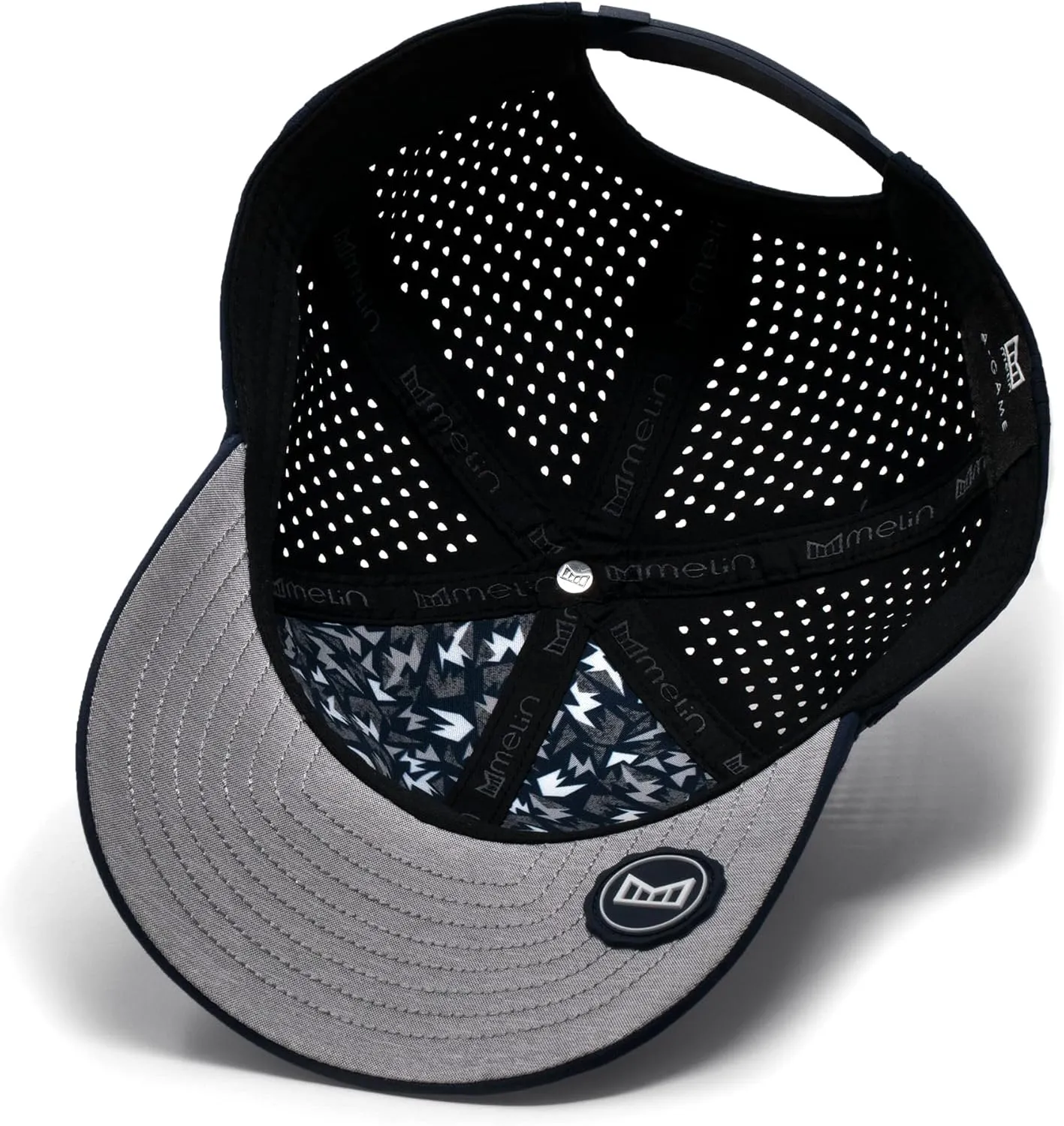 melin A-Game Hydro, Performance Snapback Hats, Water-Resistant Baseball Caps for Men & Women, Golf, Running, or Workout Hat