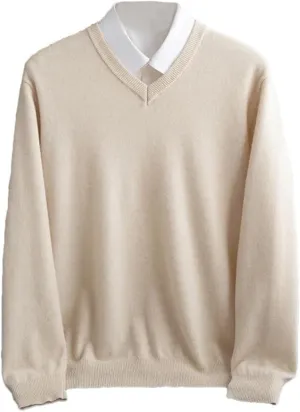 Men Casual V Neck Sweater Ribbed Knit Slim Fit Long Sleeve Solid Color Pullovers Regular Fit Knitting Sweaters