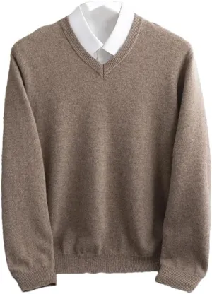 Men Casual V Neck Sweater Ribbed Knit Slim Fit Long Sleeve Solid Color Pullovers Regular Fit Knitting Sweaters