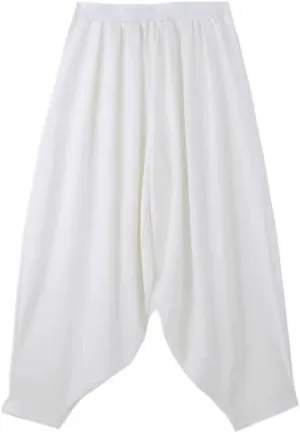 Men Wide Leg Pants Elastic Waist Loose Casual Trousers Men Long Pants