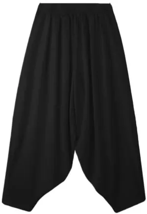 Men Wide Leg Pants Elastic Waist Loose Casual Trousers Men Long Pants