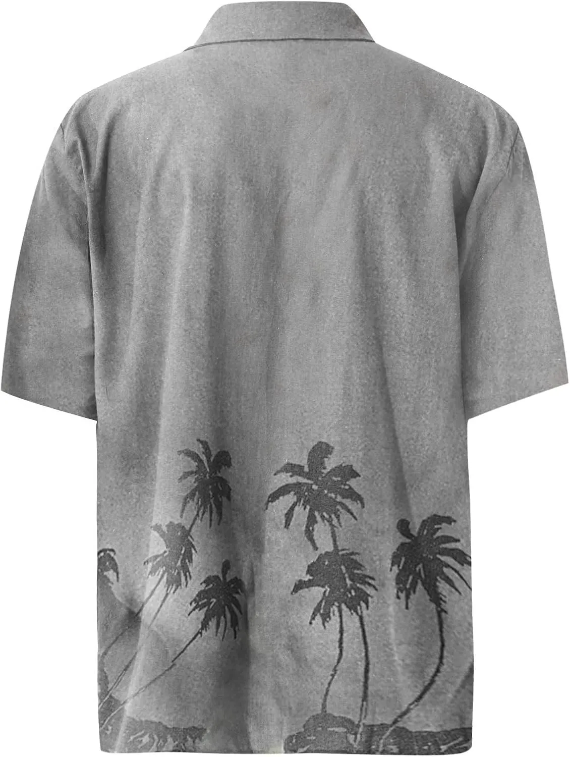Mens Button Down Linen Shirts Short Sleeve Hawaiian Shirt Casual Shirt for Men Beach Summer Vacation Hippie Shirts