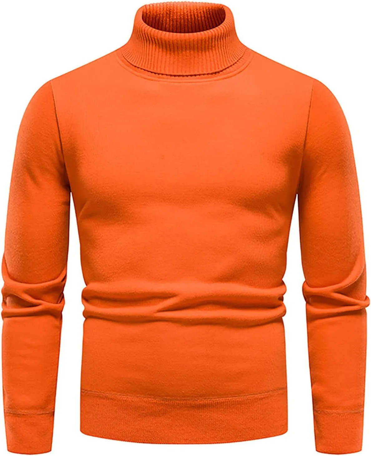 Men's Cardigan Sweaters with Buttons Ribbed Slim Fit Knitted Pullover Autumn Winter Turtleneck Solid Sweater, M-4XL