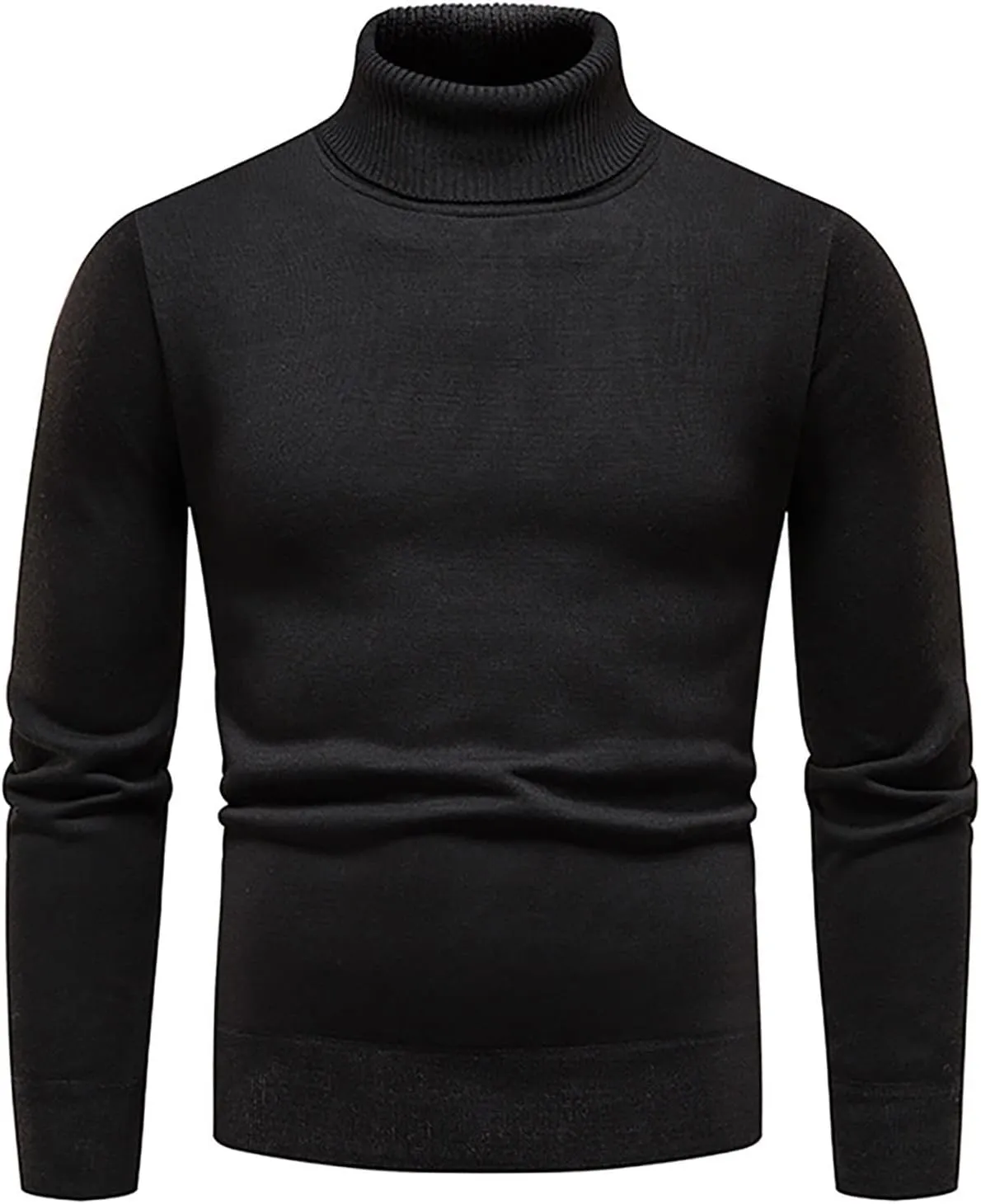 Men's Cardigan Sweaters with Buttons Ribbed Slim Fit Knitted Pullover Autumn Winter Turtleneck Solid Sweater, M-4XL