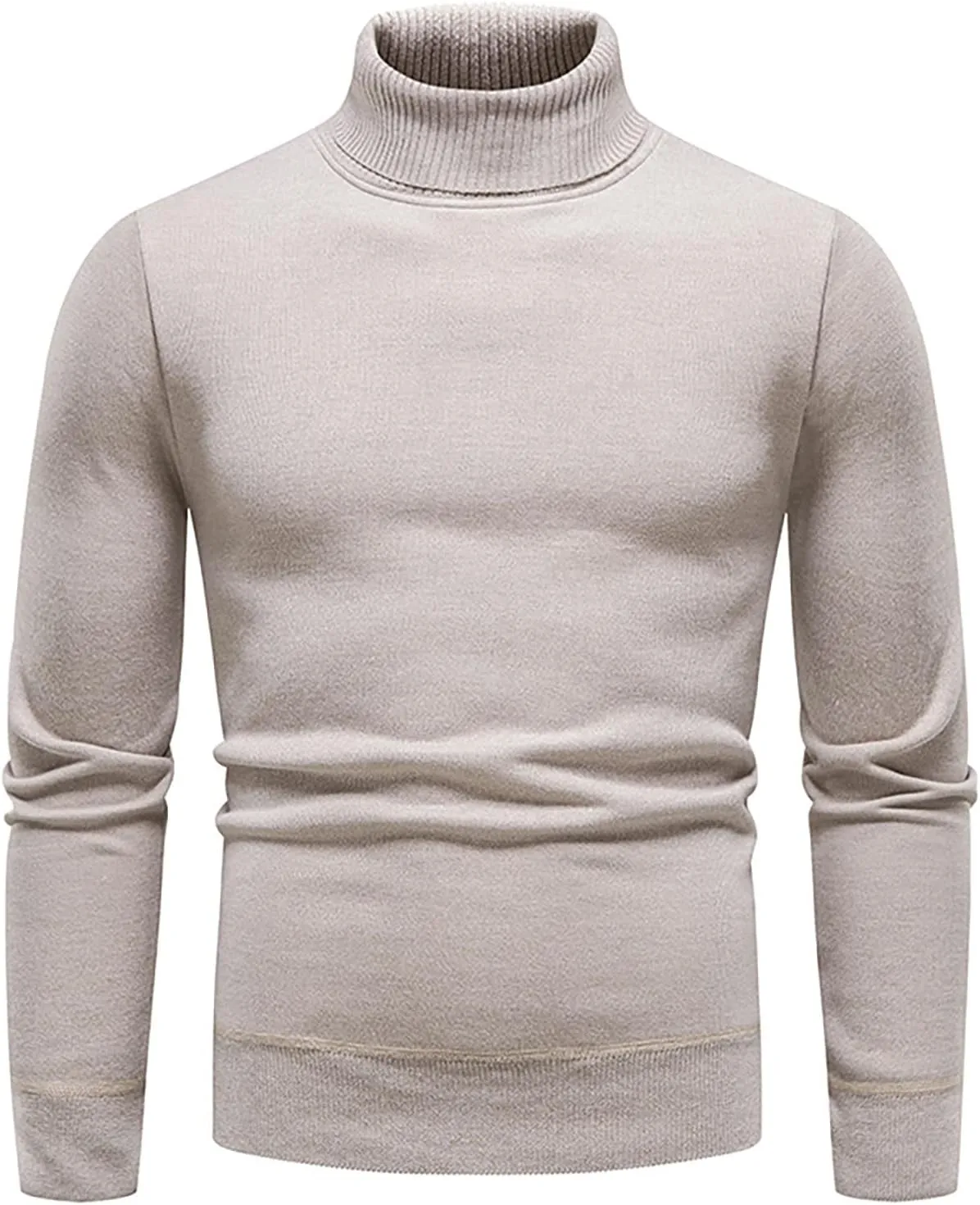 Men's Cardigan Sweaters with Buttons Ribbed Slim Fit Knitted Pullover Autumn Winter Turtleneck Solid Sweater, M-4XL