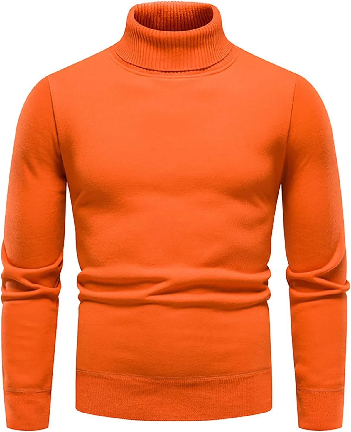 Men's Cardigan Sweaters with Buttons Ribbed Slim Fit Knitted Pullover Autumn Winter Turtleneck Solid Sweater, M-4XL