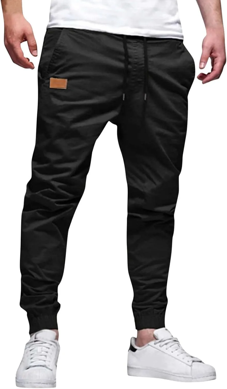 Men's Cargo Pants Plus Size Pocket Lace Up Elastic Waist Pants Trousers Overall Cute Plush