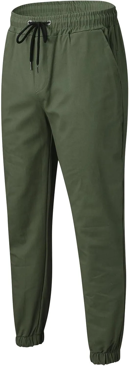 Men's Cargo Pants Plus Size Pocket Lace Up Elastic Waist Pants Trousers Overall Cute Plush