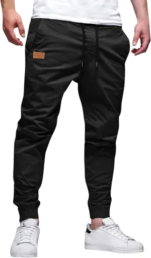 Men's Cargo Pants Plus Size Pocket Lace Up Elastic Waist Pants Trousers Overall Cute Plush