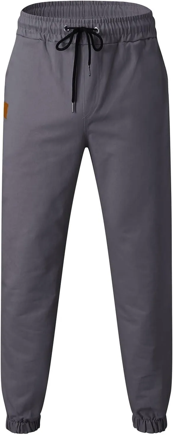 Men's Cargo Pants Plus Size Pocket Lace Up Elastic Waist Pants Trousers Overall Cute Plush