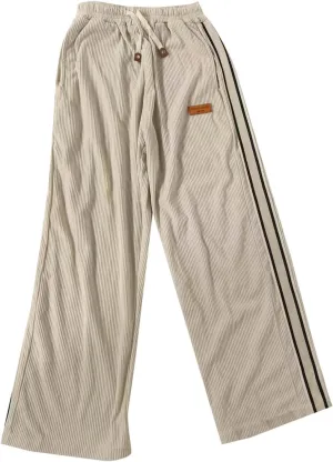 Men's Casual Corduroy Pants Drawstring Elastic Waist Fashion Loose Pants for Men Loose Vintage Hip Pop Streetwear