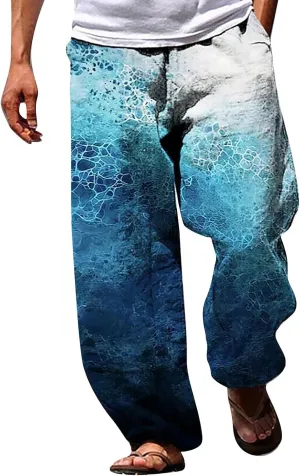 Men's Casual Loose Drawstring Sports Cotton Pants