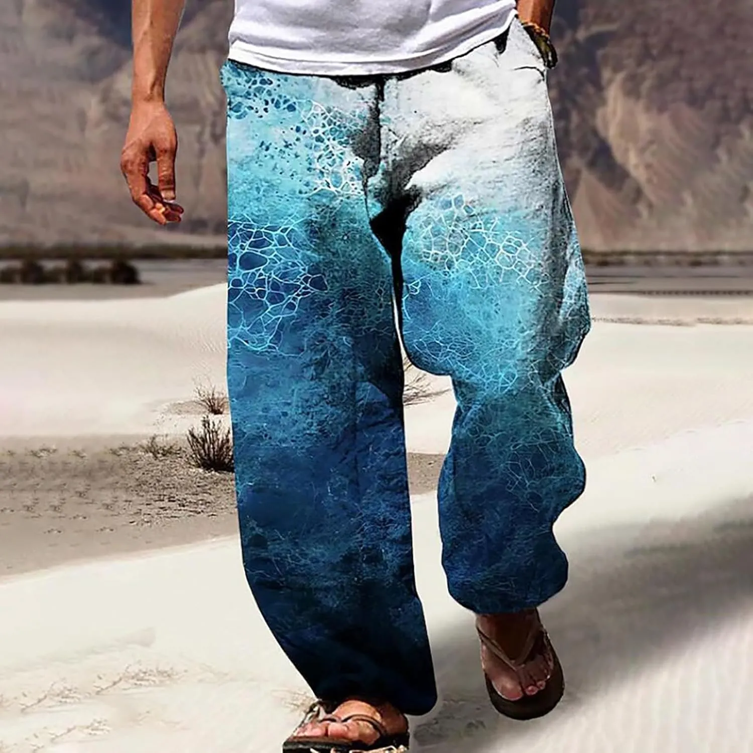 Men's Casual Loose Drawstring Sports Cotton Pants