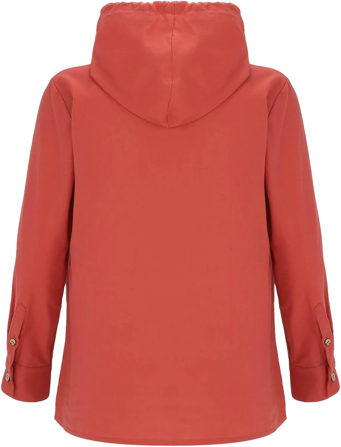 Mens Cotton Linen Henley Shirts with Hood Casual V Neck Drawstring Long Sleeve Hooded Sweatshirt Summer Button Shirt