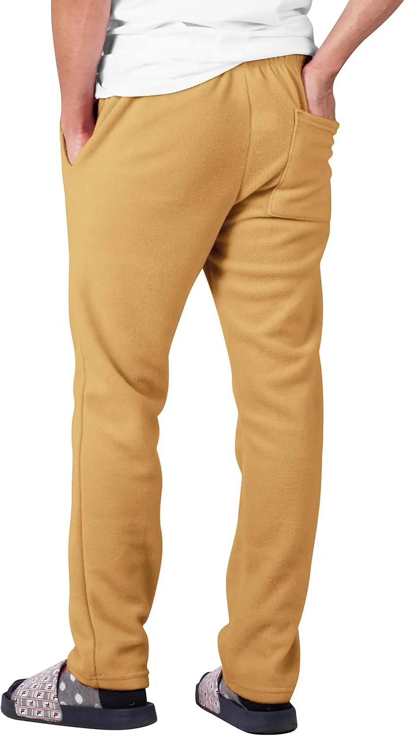 Mens Fuzzy Pants Solid Plush Fleece Jogger Sweatpants with Pockets