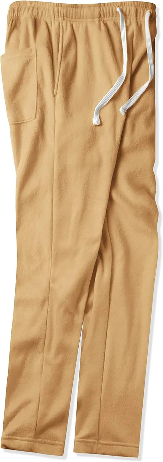 Mens Fuzzy Pants Solid Plush Fleece Jogger Sweatpants with Pockets