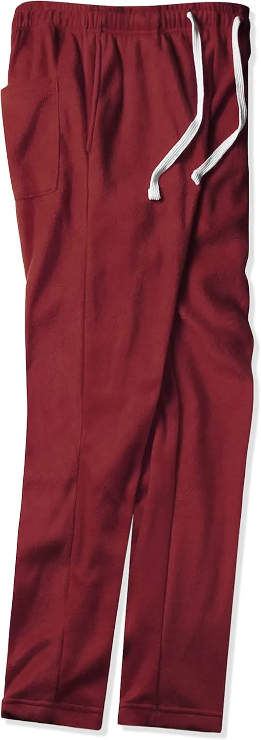 Mens Fuzzy Pants Solid Plush Fleece Jogger Sweatpants with Pockets