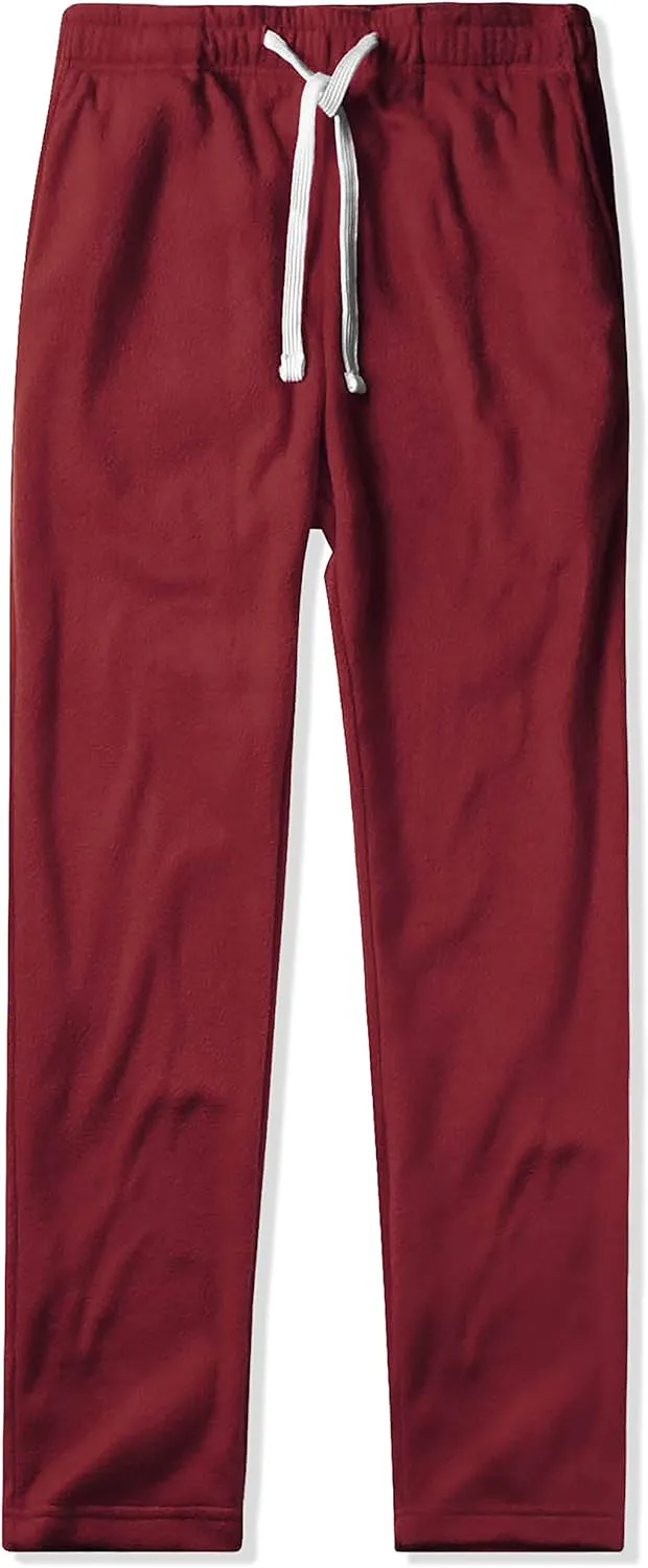 Mens Fuzzy Pants Solid Plush Fleece Jogger Sweatpants with Pockets