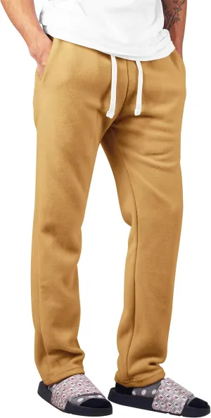 Mens Fuzzy Pants Solid Plush Fleece Jogger Sweatpants with Pockets