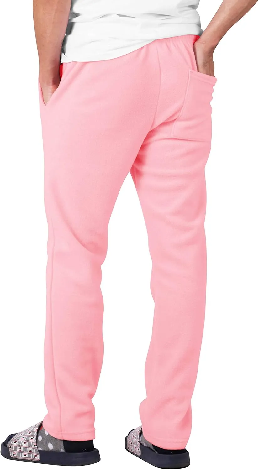 Mens Fuzzy Pants Solid Plush Fleece Jogger Sweatpants with Pockets